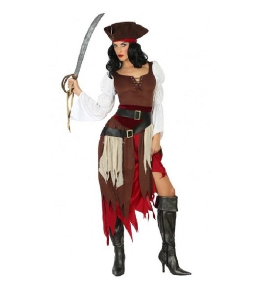 Piraten verkleed jurk voor dames