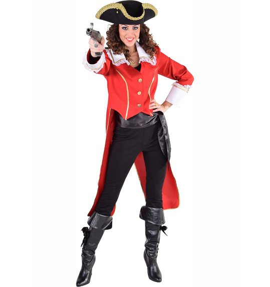 Rode piraten dames jas