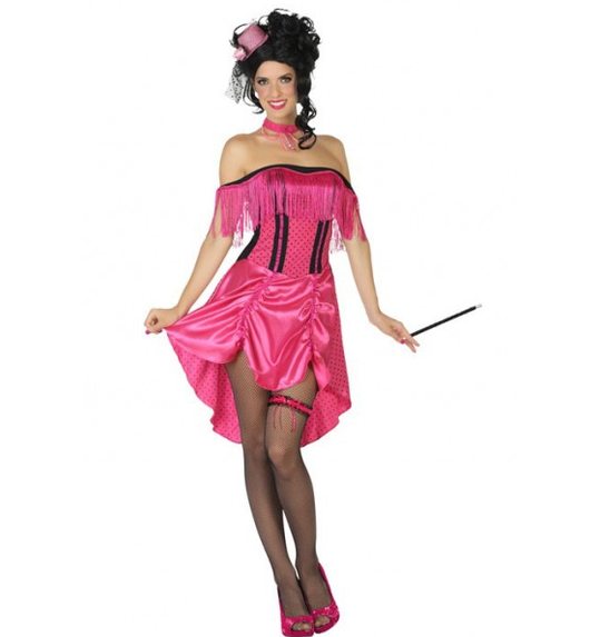 Roze cabaret jurk moulin rouge