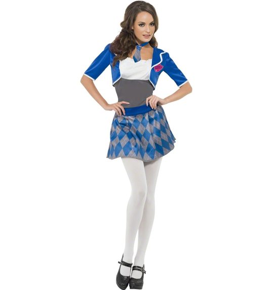 Schoolmeisje uniform blauw