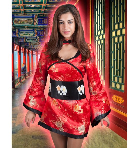 Sexy geisha rood Miss Wong