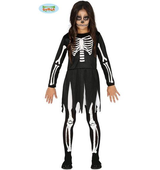 Skelet halloween kostuum voor meisjes