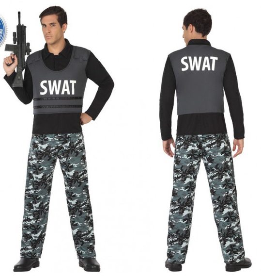 Swat politie verkleed kostuum voor mannen