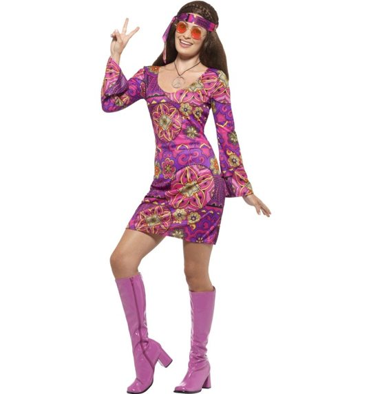 Woodstock hippie jurk dames