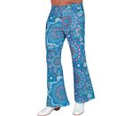 blauwe hippie disco broek voor heren