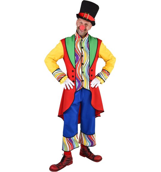 clown kostuum rainbow