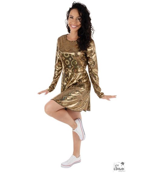 gouden disco jurk