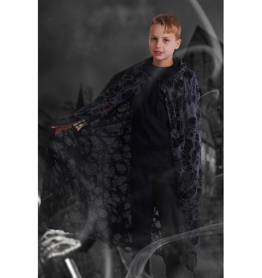 halloween cape met netstof 105 CM junior