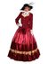 historische dames jurk bordeaux rood
