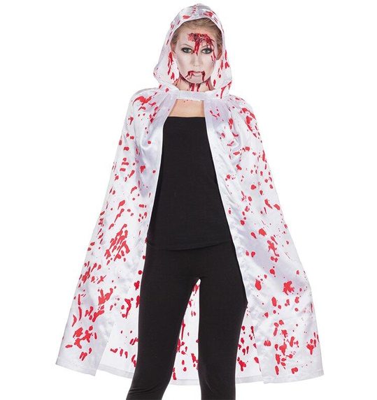 horror halloween cape met bloed