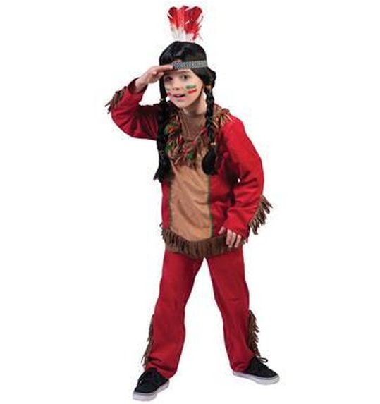 indiaan kostuum voor jongens Red Hawk
