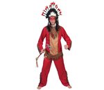 indiaan man kostuum Red Hawk