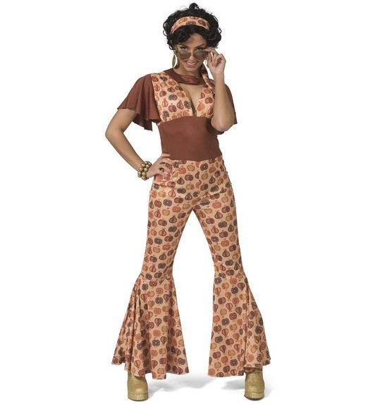 jaren 70 disco jumpsuit dames Fruity
