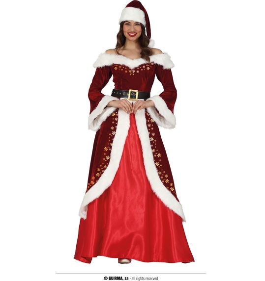 kerstvrouw jurk lang