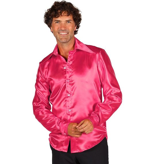 overhemd satijn pink