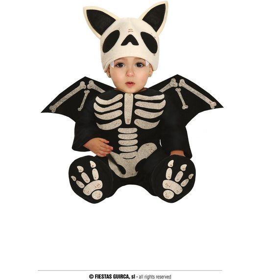 vleermuis skelet baby kostuum
