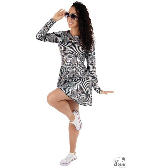 zilveren disco jurk