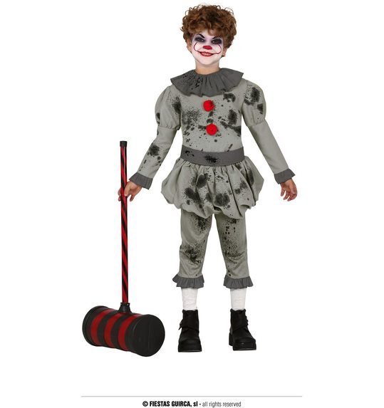 zombie horror clown kostuum voor kinderen