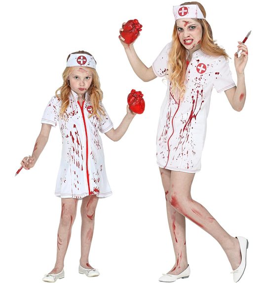 zombie verpleegster kostuum voor kinderen