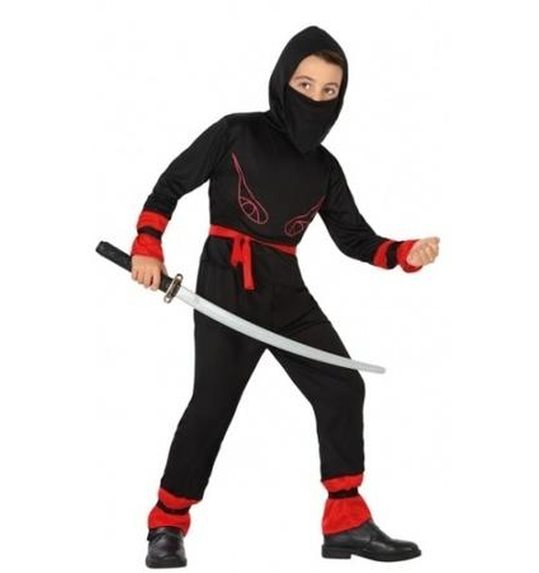 zwart ninja kostuum voor kinderen